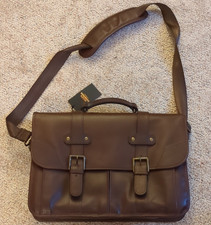 Allen Edmonds Leather Briefcase. Legacy Flap Chili picture