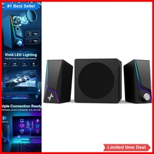 2.1 Computer Speakers with Subwoofer 60W Bluetooth 5.4 USB AUX RGB Gaming PC picture