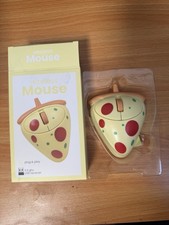 NEW Vivitar 'Pizza Slice Shaped' Novelty Computer Mouse Yellow Wireless USB picture