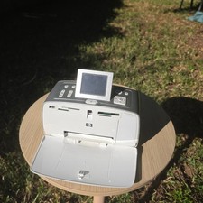 HP Photosmart 375 Compact Photo Printer White Silver Q3419A Portable 4x6 Prints picture