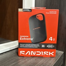 V3 2000MBs SANDISK 4TB Extreme Portable SSD Factory Seal Open box  picture