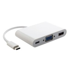 Astrotek Thunderbolt USB-C to VGA for Apple Macbook Chromebook Pixel White picture