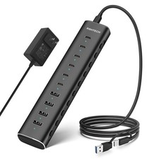 RSHTECH 10-Port Powered USB C 3.2 Hub 60W with 10Gbps USB 3.2 Ports(6C+4A) picture