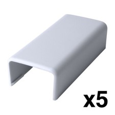 Construct Pro Raceway Cable Cover Couplers (5-Pack, 1.38-inch, White) picture