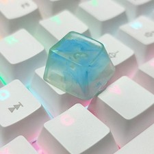 Blue Translucent Keycap Resin Mechanical Keyboard Keycap Spare Part Accessories picture