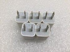 5x Genuine Apple iPhone 5W USB Wall Charger Adapter Power Cube Block OEM A1385 picture