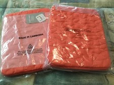 iPad Heyday Tablet Sleeve Padded Cases [2] Orange Star Pattern & Lime Zip NWT picture