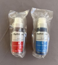 New Generic Refill Ink Bottles for Canon MegaTank GI Series - Red & Cyan Set picture