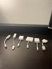 Lot of 6 Apple MacBook Display / VGA / Ethernet Adapters – Genuine Apple + Signa picture