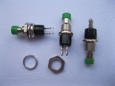 200 pcs Push OFF Mini SPST Push Momentary Switch 120V/6A 250V/3A Green Color picture
