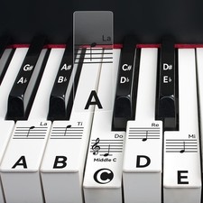 Piano Keyboard Stickers 88 76 61 49 Keys Transparent Removable Labels For Beginn picture