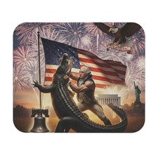 George Washinton Humbles Alligator Funny Patriotic Mouse Pad, Great Gift picture