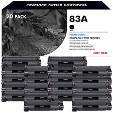 20 Multi-Pack Black Toner Cartridges for HP 83A CF283A LaserJet Pro M201n M201dw picture