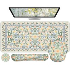 Large Desk Pad Mat Mouse Keyboard Wrist Rest Set 4in1 Ergonomic Colorful picture