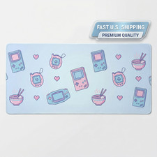 Retro Pixel Art Pastel Gaming Mouse Pad XXL Extended Desk Mat 36x18 Kawaii Y2K picture