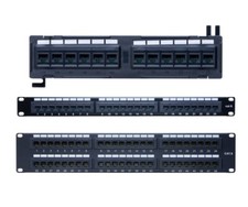 CAT6 UTP Patch Panel 110-Type RJ45 Network Ethernet Rack Mount 12/24/48 Port Lot picture