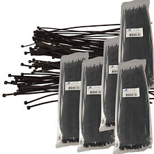 NEW BLACK 500 PCS. 12 INCH ZIP TIES NYLON 40 LBS UV WEATHER RESISTANT WIRE CABLE picture