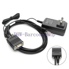 2X 6.5FT 2M 9-PIN RS232 Serial Cable w/ 12V Power Supply For Zebra DS3678 LI3678 picture