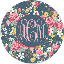 Monogrammed Mouse Pad - Floral Roses Personalized Gift Monogram  picture