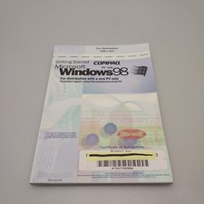 VINTAGE 1998 MICROSOFT WINDOWS 98 GETTING STARTED BOOK PRODUCT KEY CODE NOS OEM picture