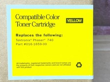 Infinity Tektronix Phaser 740 PN 016-1659-00 Yellow Ink Toner Cartridge Sealed picture