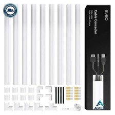 Cable Hider Wall Cord Concealer 153 Inch White Self Adhesive Cord Cover for TV picture