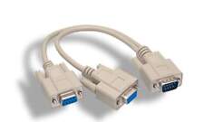 Y-Splitter Serial Cable DB9-Male to DB9-Female DB9-Female 12IN 1FT picture
