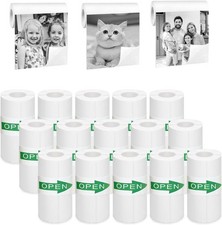 Mini Thermal Sticker Paper 57x25mm, 15 Rolls, BPA-Free & Self-Adhesive picture