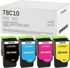CS421 4-pack color toner cartridges compatible with Lexmark. Cartridges Sealed ￼ picture