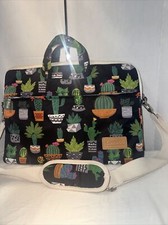 Canvaslife Succulents Cactus  Pattern Laptop Shoulder Messenger Bag Case Sleeve picture