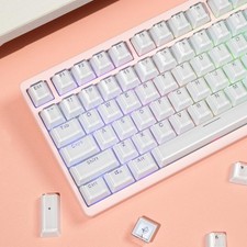 Keycaps Crystal Jelly White Translucent Custom OEM Profile 104 Keys picture