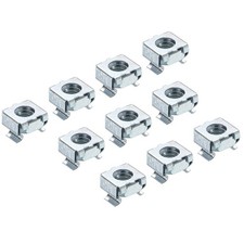 M5 Cage Nut Carbon Steel for Server Rack Cabinet Blue White 30Pcs picture