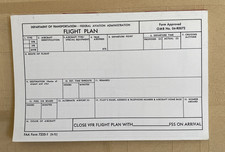 Vintage FAA Form 7233-1 Flight Plan - Pad Of 40+ Forms picture
