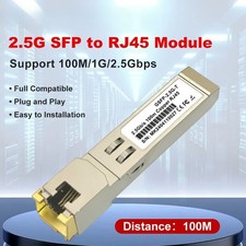 2.5G SFP to RJ45 Copper Optica Module 1.25G/2.5GBase-T 100m RJ45 Port  picture