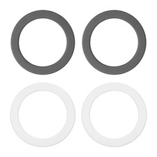 Universal Plastic Magnetic Adapter Ring, 4 Pcs Sticker Ring, Black/White picture