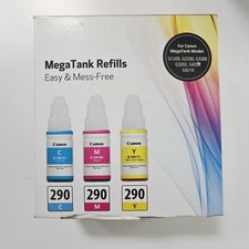 Canon Genuine MegaTank Refills GI-290 Cyan Magenta Yellow Ink Cartridges OEM picture