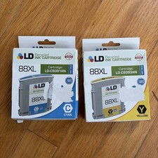 New LD HP88XL LD RECYCLED INK CARTRIDGE LD-C9393AN Yellow LD-C9391AN Cyan 88XL picture