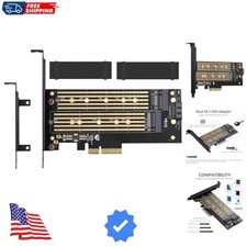 Dual M.2 PCIE Adapter for SATA or PCIE NVMe SSD with Advanced Heat Sink Solut... picture