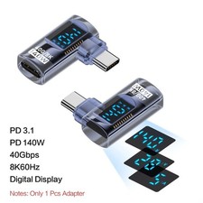 90 Degree USB C Adapter Right Angle U Shape 40Gbps PD 140W 8K Video Converter picture