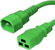 15 PACK LOT 6ft IEC C14 - C19 Green Power Cord 14AWG 15A/1875W 100-250V 2M picture
