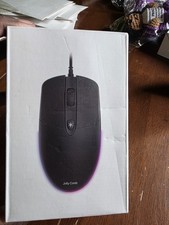 JELLY COMB Old School Wired Mouse Black Reliable No Batteries No Charging GM8 picture