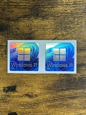 2x Windows 11 Holographic Desktop / Laptop sticker label (NEW) picture