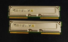  SAMSUNG 128MB / 8 nonECC PC800-45 RDRAM MR16R0828AN1-CK8IN Modules Matched Pair picture