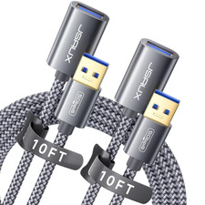 2Pack 10FT+10FT USB 3.0 Extension Cable, Type a Male to Female USB Extender Cord picture