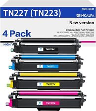 TN227 TN-227BK/C/M/Y High Yield Toner Cartridge 4 Pack: Compatible Replacement picture