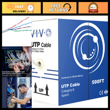 500ft Bulk Cat6 Ethernet Cable - High-Speed Network Wire, Gray, LAN Internet Cab picture