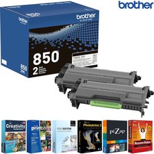 Brother High-Yield Toner Black (Twin Pack) with Tech Smart USA Printer Softwares picture