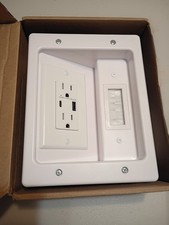 Gevinfa In-Wall Cable Recessed Outlet Box With USB Port , Type-C Port & 9ft Cord picture