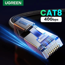 UGREEN Cat 8 Ethernet Cable 3FT, High Speed Braided 40Gbps 2000Mhz  Pack of 2 picture