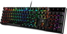 Redragon K556 RGB LED Backlit Wired Mechanical Gaming Keyboard, 104 Keys Hot-Swa picture